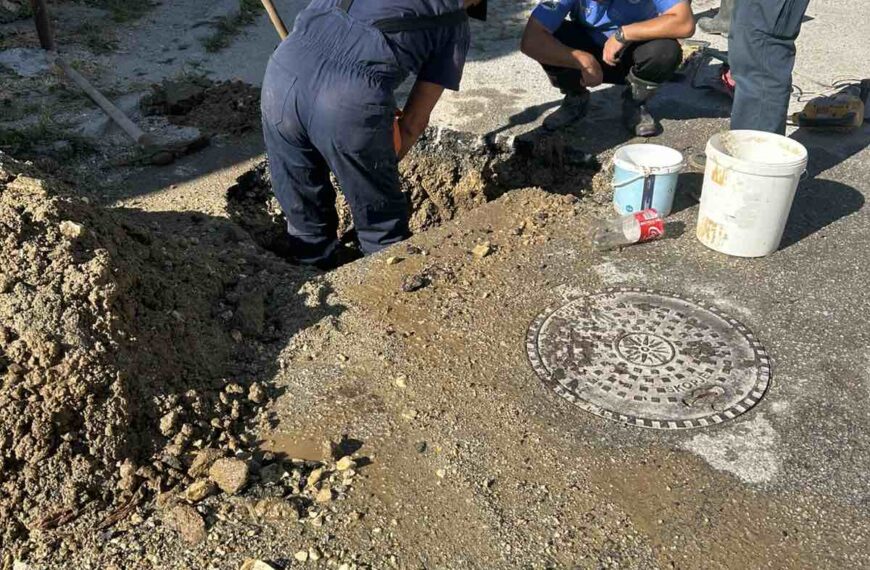 Дефект на главната линија, прекин на водосабдувањето